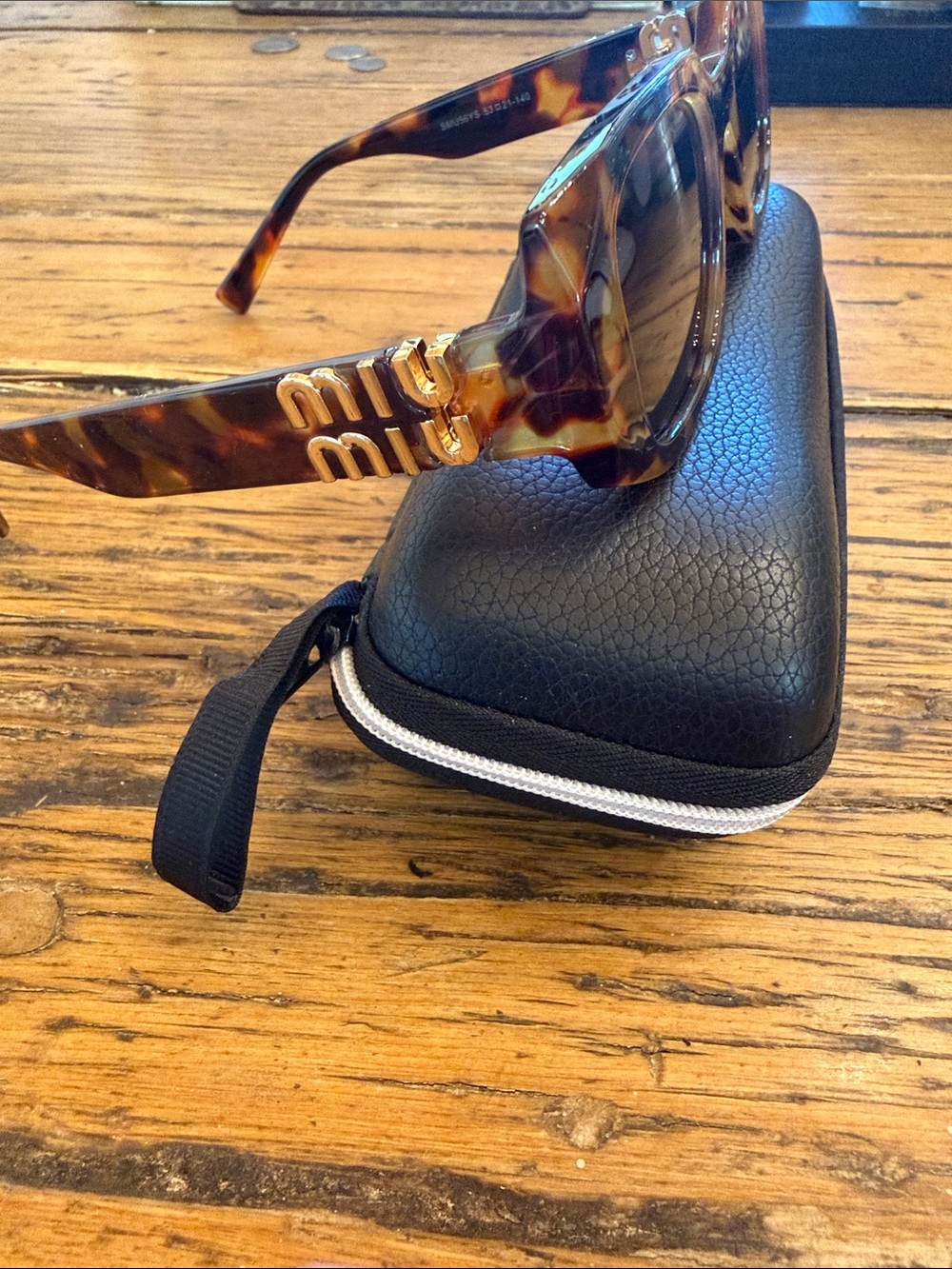 🤎NEW🤎Miu Miu Tortoiseshell Brown Logo Sunglasses